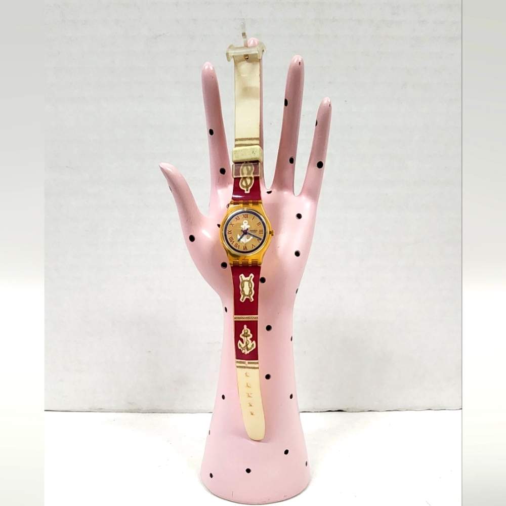 Vintage Swatch Watch LK130 Red Knot Originals 1992